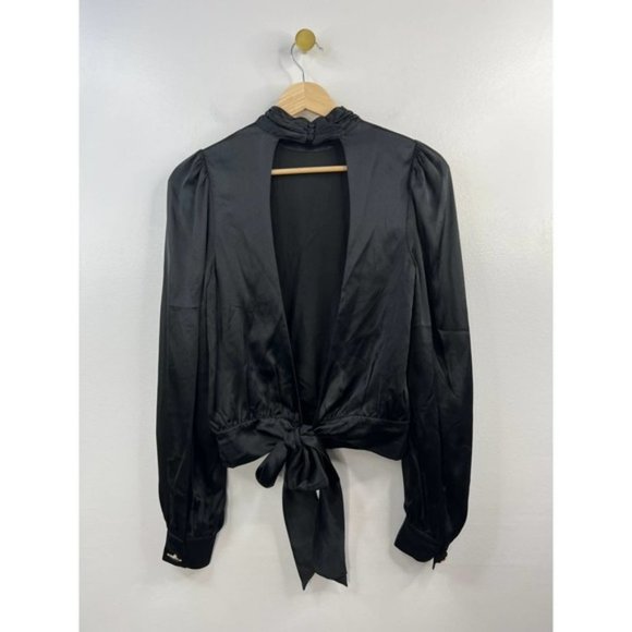 Cami NYC Valencia Long Sleeve Tie Open Back Women's Blouse Black Size: XXS NWOT - Picture 5 of 9